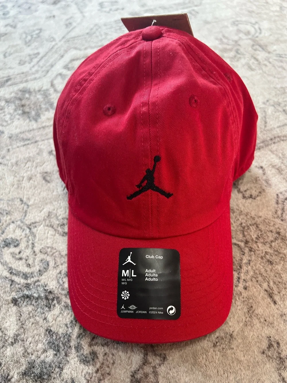 Adult Unisex Nike Jordan Club Unstructured Curved-Bill Hat medium large
